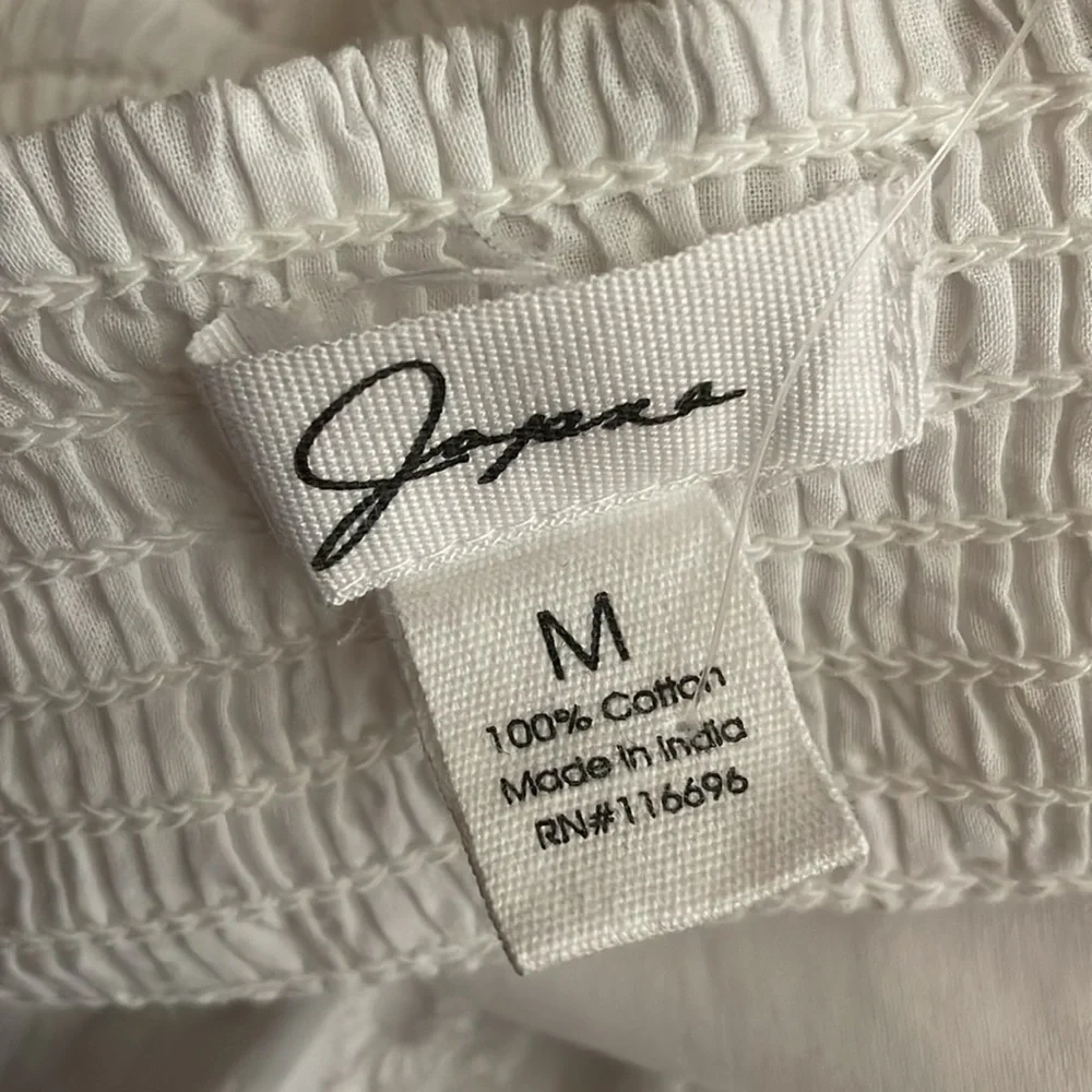 Japna Eyeless Dress White Spaghetti Straps - Picture 7 of 8